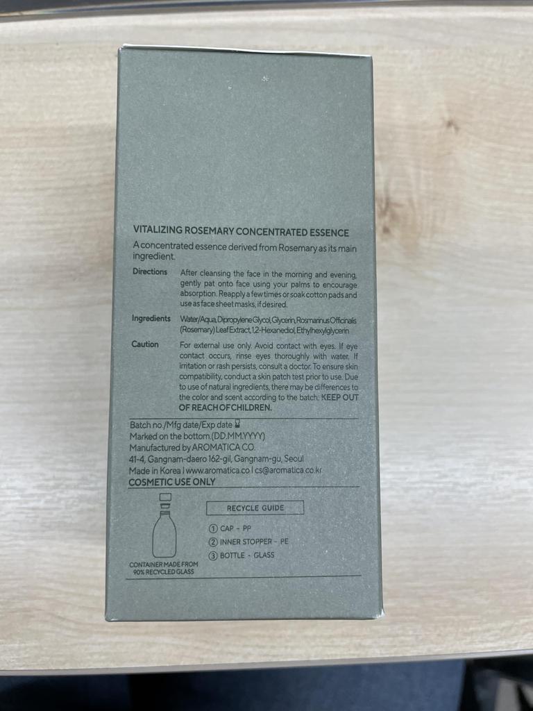 Rosemary Concentrated Essence Rosemary Concentrated Cosmetics [AROMATICA] 100ml/Concentrated/Antioxidant/Vitality/Deep
