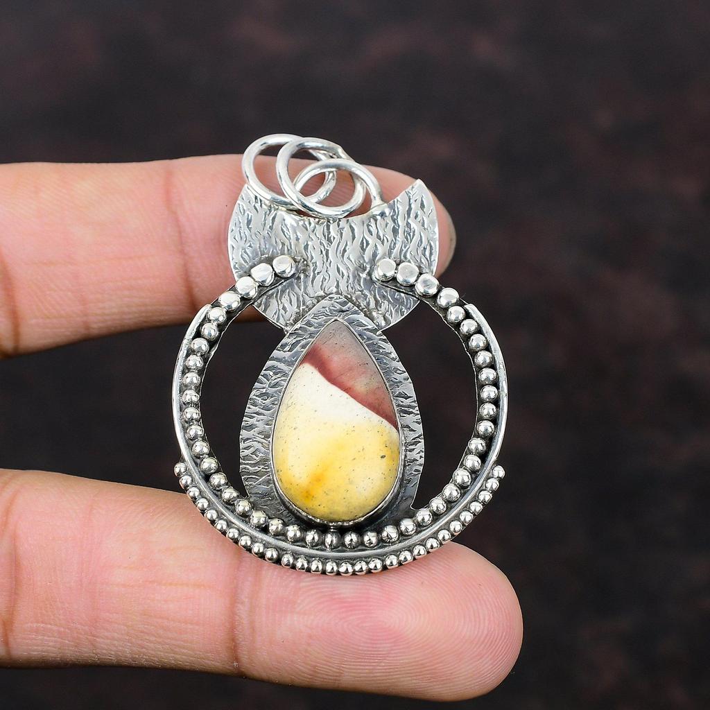 Mookaite Pendant Real Gemstone Jewelry Decent Pendant 925 Sterling Silver Pendant Gift For Bridal Silver Jewelry Handmade Birthstone Pendant