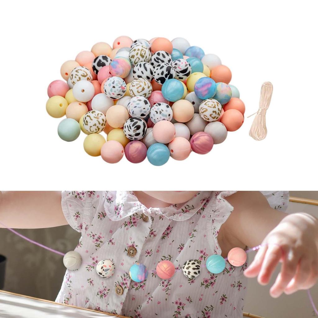 Spacer Beads DIY Silicone Bead for Jewelry Making Necklace Charms Earring Crafts