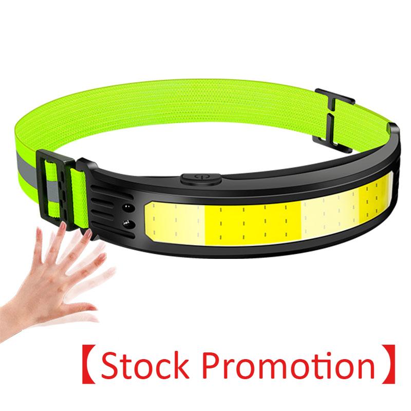 LG-08 USB C Rechargeable COB Headlamp,1200mAh Battery,Motion Sensor Lighting Head Flashlight for Outdoor Camping Fishing Running