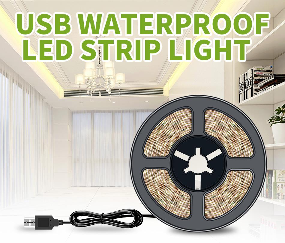 SMD 2835 DC5V LED pásové svetlo 0,5M 1M 2M 3M 4M 5M Vodotesné LED svetlo 60 LED/m Pre rodinu Dekorácie Páska Flexibilná diódová stuha