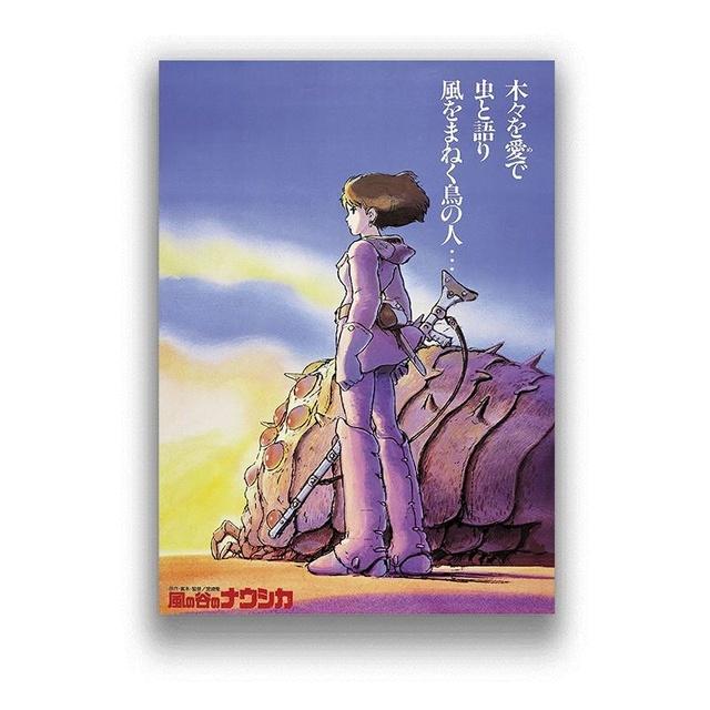 Porco Rosso Up Castle In The Sky Hayao Miyazaki Canvas Painting Pictures On The Wall Vintage Poster Decorative Home Decor