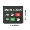 4/1PCS Magnetic Dog Feeding Reminder Fed Refrigerator Sign Wooden Pet Supplies Have We Been Fed Magnet Fridge Chart Slider Sign