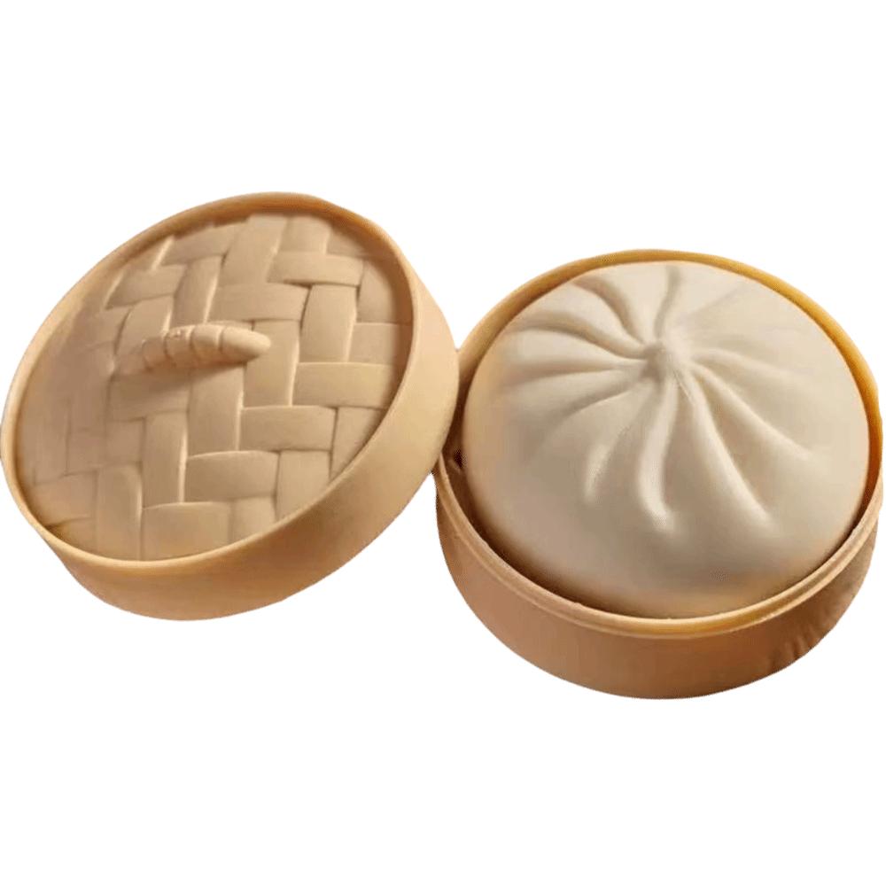 With Steamer Dumplings Squishy Toy Slow Rising Squishy Bun Dumpling Sensory Toy Adults&Kids белый
