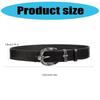 Men's Skull Buckle Waist Belt Gothic Adjustable Wide Waistband PU Leather Waist Strap for Casual Outfit and Street Wear