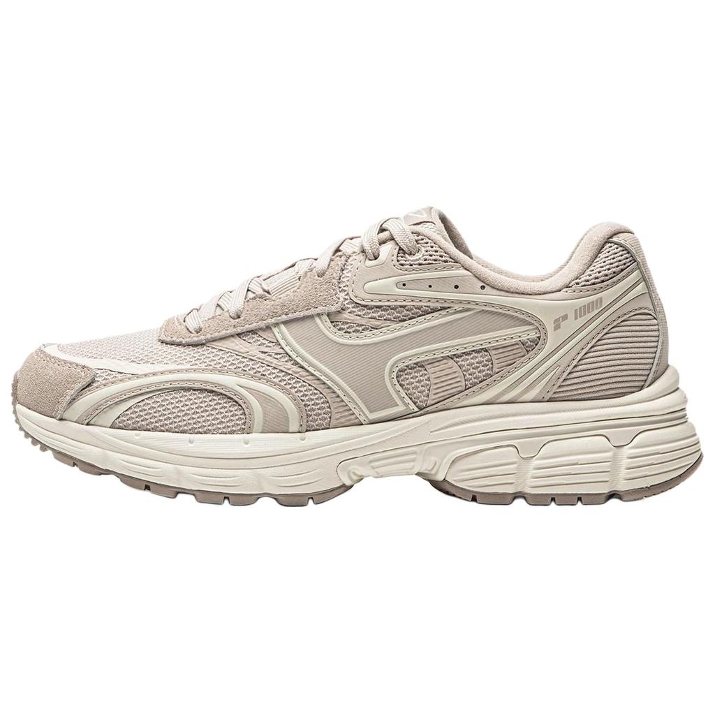 Li Ning P1000 Synthetic Leather Fashion Comfortable Rebound Lightweight Shock Absorption Low Top Casual Shoes Women Sneaker Light-Gray AGCU412-1