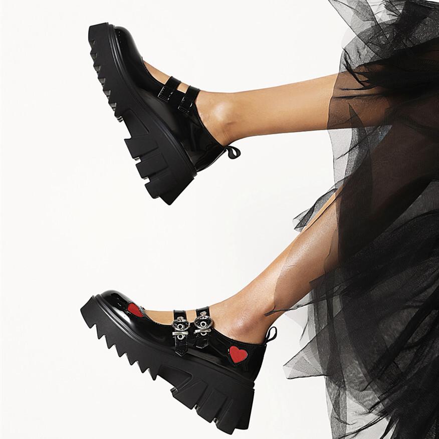 New Mary Jane shoes women's autumn platform college style small single shoes retro round head soft girl small leather shoes women