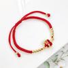 Red Cord Lucky Sacred Heart Shaped Crystal Bracelet Hand-Woven Religious Cross Good Luck Bracelet for Men Women  Amulet Jewelry