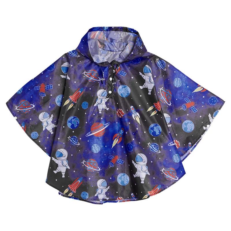 Children's New Style Poncho Raincoat for Kindergarten, School Backpack, Water Play, Lightweight Rain Poncho for 3-12 Years Old, Cartoon Design for