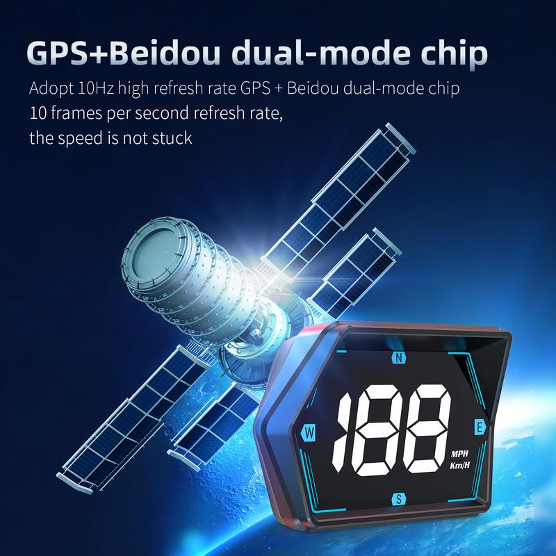 New HUD G20 GPS Car Head-Up Display Digital Speedometer Universal Big Font Overspeed Alarm For All Cars Electronic Accessories