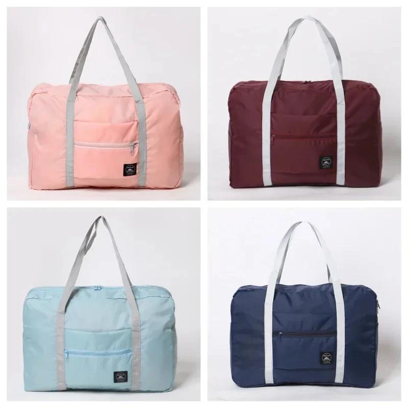 Foldable Carry-on Travel Bags Large Capacity Storage Bag Lightweight Multifunctional Airplane Duffle Handbag Nylon Weekend Totes