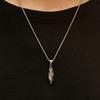 Retro Make-a-wish Stone Necklace For Men Gender Neutral Style Meteorite Color Pendant Men Hip-hop Sweater Chain Accessories