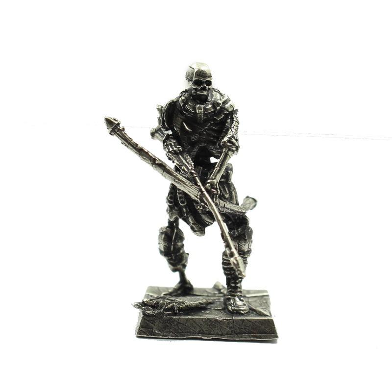 1pc Desktop Metal Copper Ornaments Figure Roman Legion Shield Soldier Model Archer Medieval Military Toys