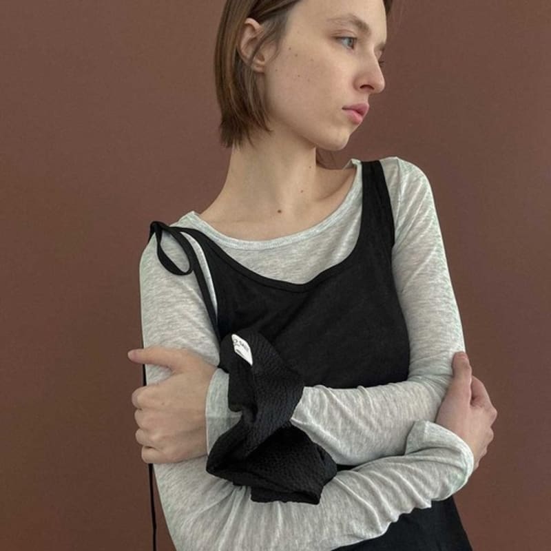 Studio Salt [25 SPRING][SALT Label] CLASSIC BIG SCRUNCHIE_BLACK