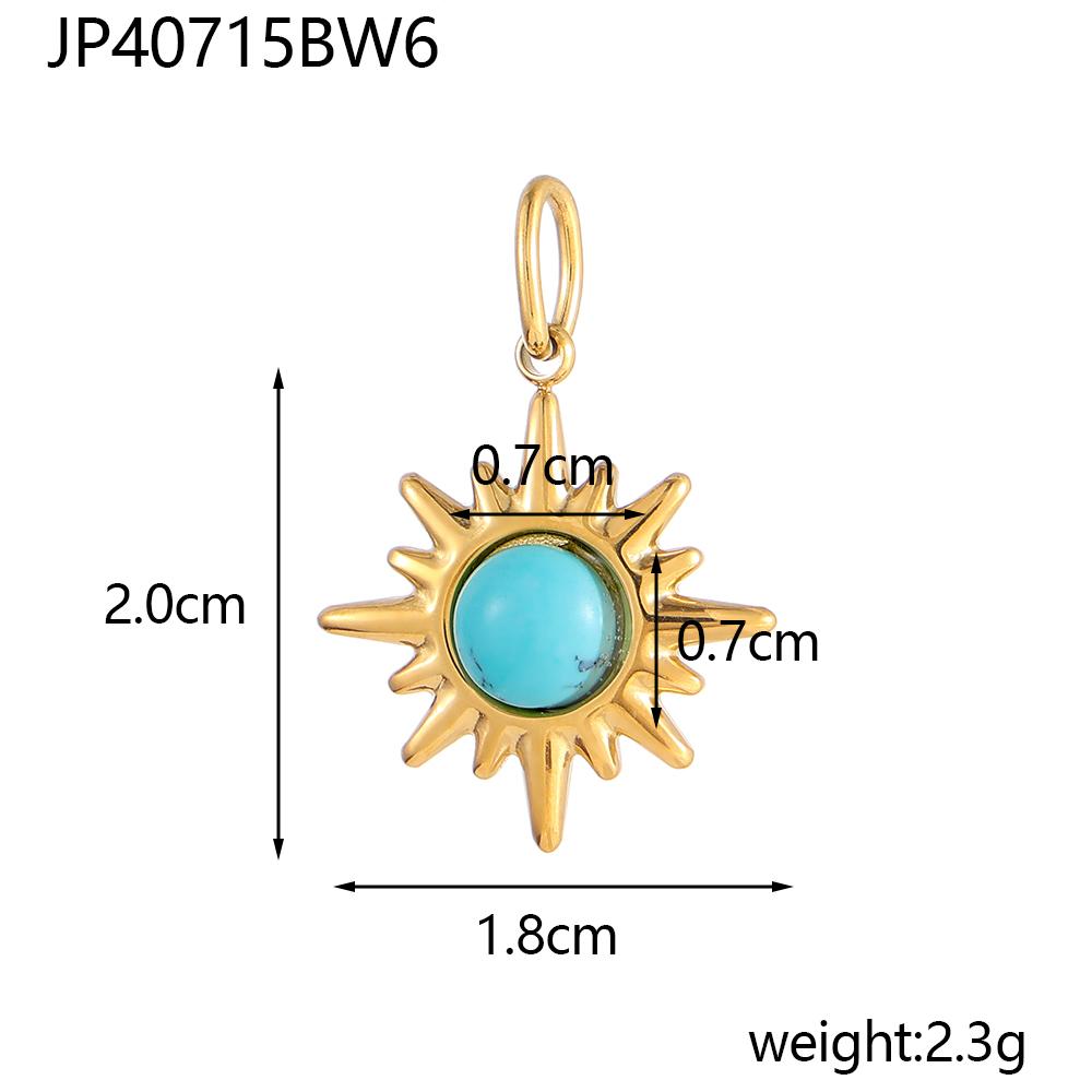 CARLIDANA Delicate Unisex Waterproof Stainless Steel Sun Pendant Moon Charms 18k Gold Color for DIY Jewelry Necklace Jewelry