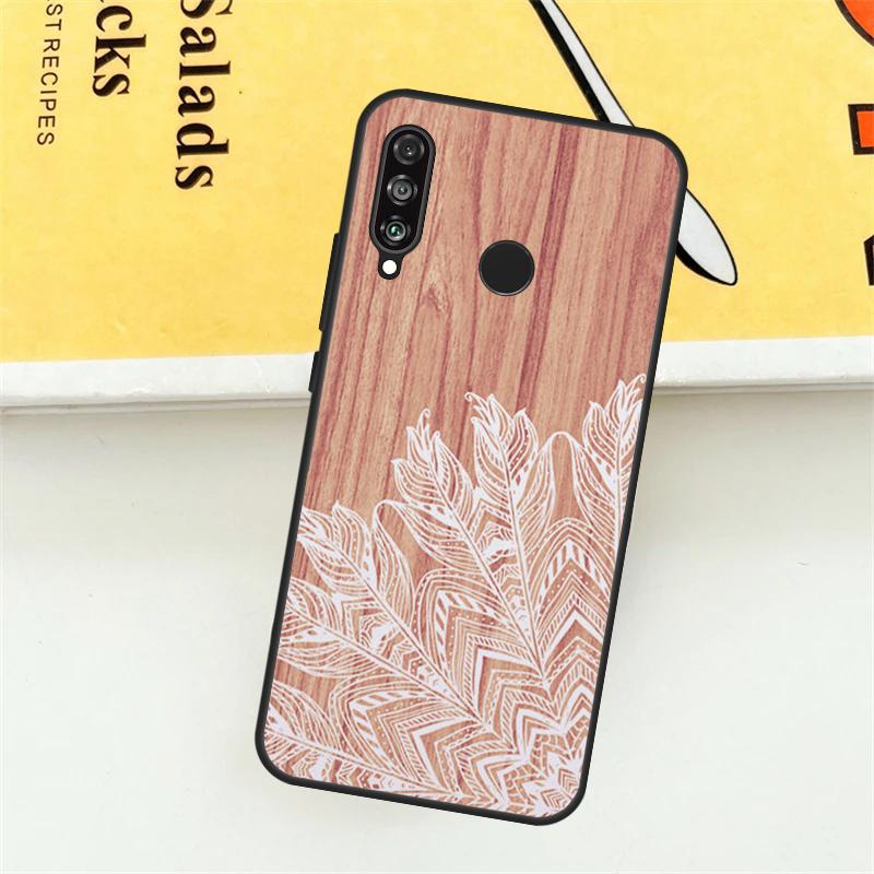 Mandala Wood Floral For Huawei Nova Y61 Y73 Y70 Y72 Y60 Y90 Y91 7i 8i 11i 12i 12s 9 10 SE P20 P30 P40 Lite Case