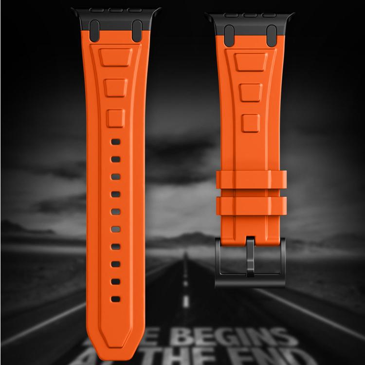Triple-Layer Armour Silicone Sport Watch Band For Apple Watch 49mm/46mm/45mm/44mm, Adjustable Protective Replacement Wrist Strap