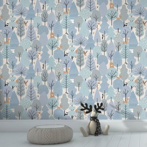 Papel de parede texturizado de madeira selvagem Muriva My Kingdom