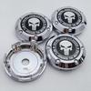 4pcs/set 66MM 62MM Skul Logo Emblem Badge Car Wheel Center Caps Rim Hubcaps Wheel Hub Center Dust Cover Replace Car Accessories