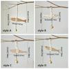 Handmade Wood Fish Door Bell Lightweight Hand Carved Fish Wall Decoration Lucky Rustic Fish Door Chimes Housewarming Gift