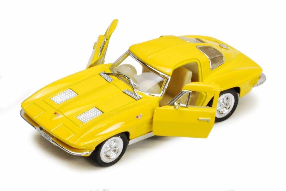 KiNSMART 1963 Chevrolet Corvette Stingray of 5358D Scale Diecast Toy Car (Set 4) - 1/36