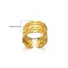 Stainless Steel Geometric Irregular Snake Ring