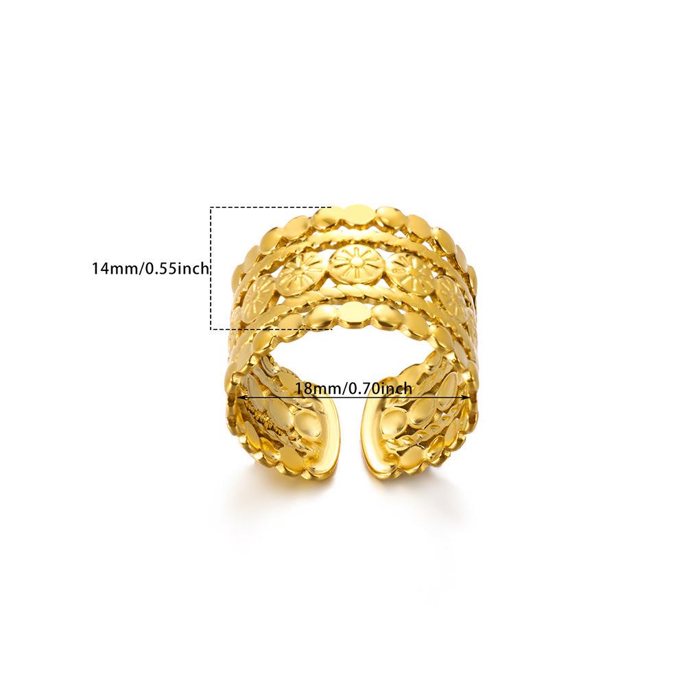 Stainless Steel Geometric Irregular Snake Ring