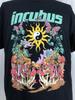 Camiseta Vtg Preta Básica com Gráfico da Banda Incubus dos Anos 90 Camiseta de Algodão Pesado Camiseta Unissex