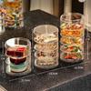 Rotating Jewelry Box Display Stand Organizer Earrings Necklace Ring Storage Box Cotton Pad Makeup Cotton Swabs Organizer