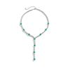 Accessories, temperament Y-shaped beaded fringed necklace women, niche simple round bead turquoise geometric necklace