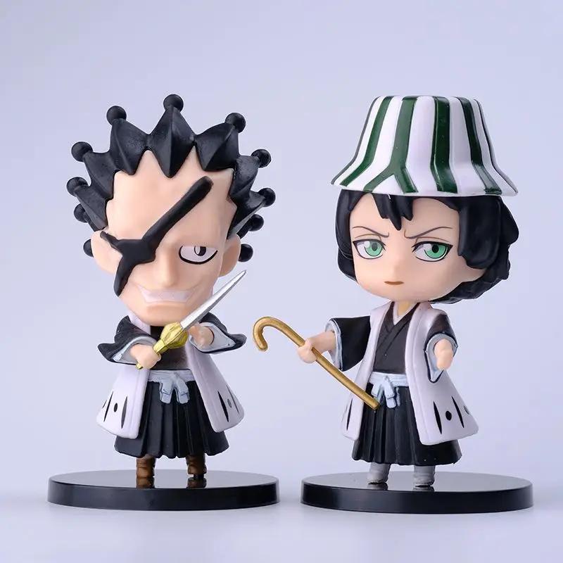 6pcs/set Anime  Figure Toys Q Version Kurosaki Ichigo Hitsugaya Toushirou PVC Model Decoration Children's Birthday Gifts