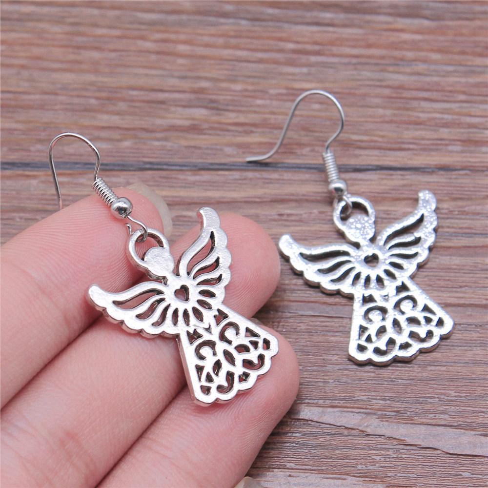 Drop & Dangle Earring Angel Wings Kids' Jewelry MaterialsEarring Size 18x19mm QE002