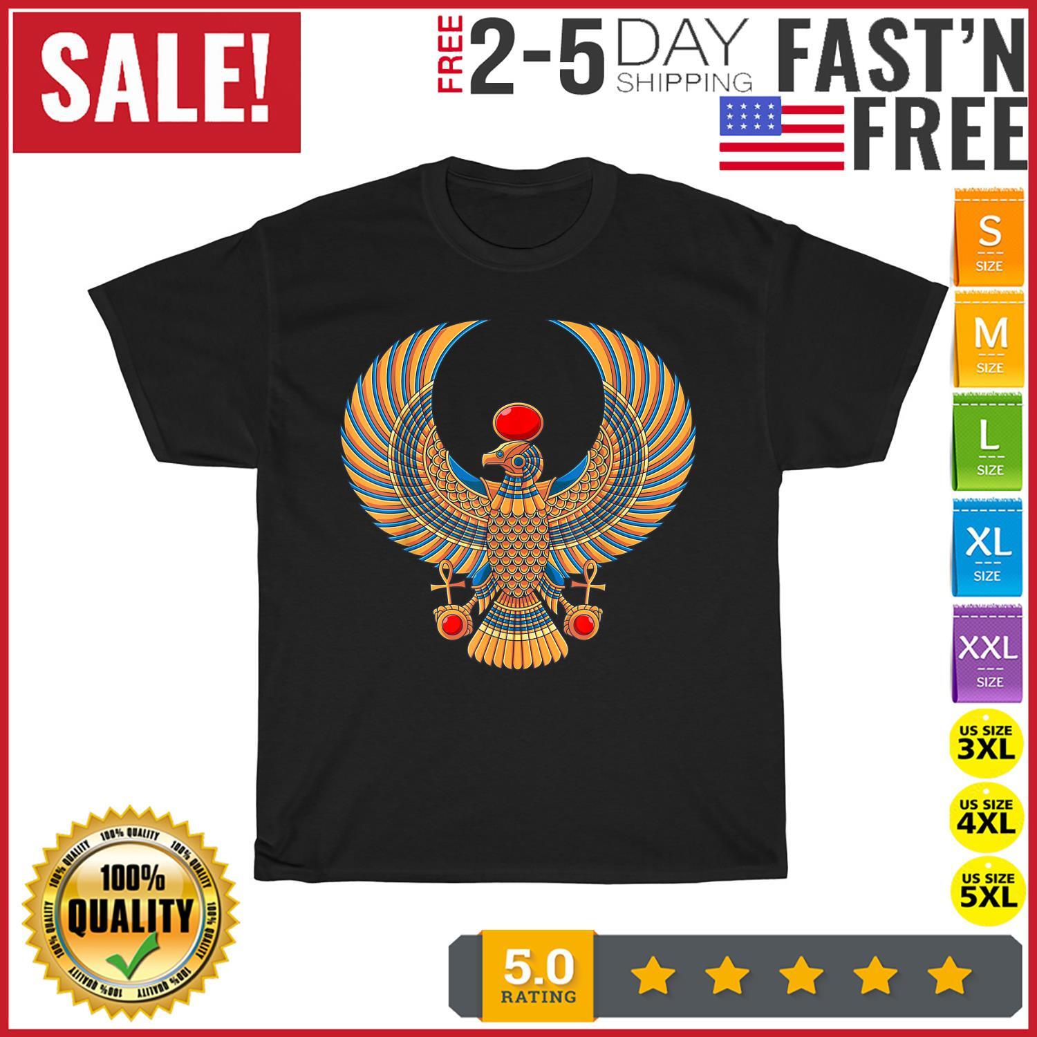 Horus Ancient Egyptian Falcon Hieroglyph Egypt God Mythology T Shirt Mens Womens Tees Top Men Women S