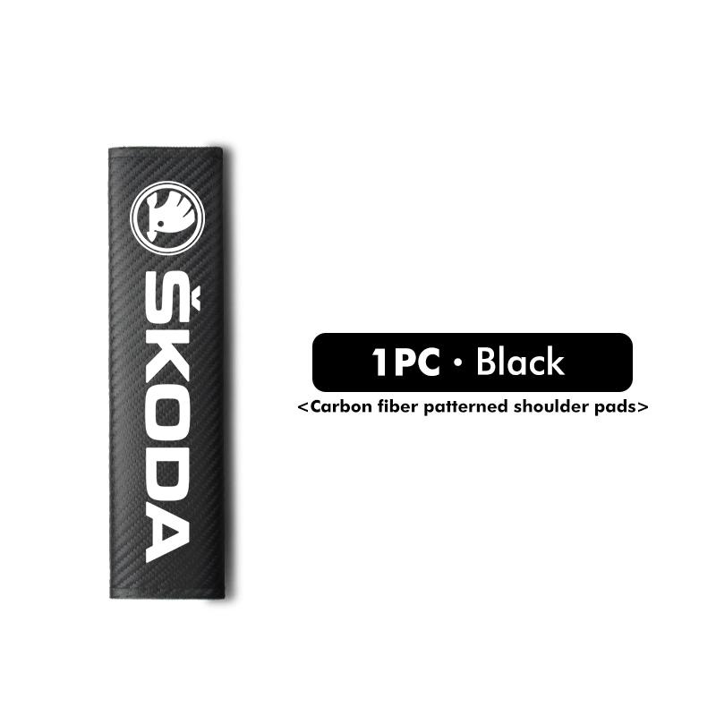 AAFO1 For Skoda 1/2PCS Carbon Fiber Car Seatbelt Shoulder Protector Cover Safety Belt Decoration Octavia A5 A7 RS Fabia Superb Rapid