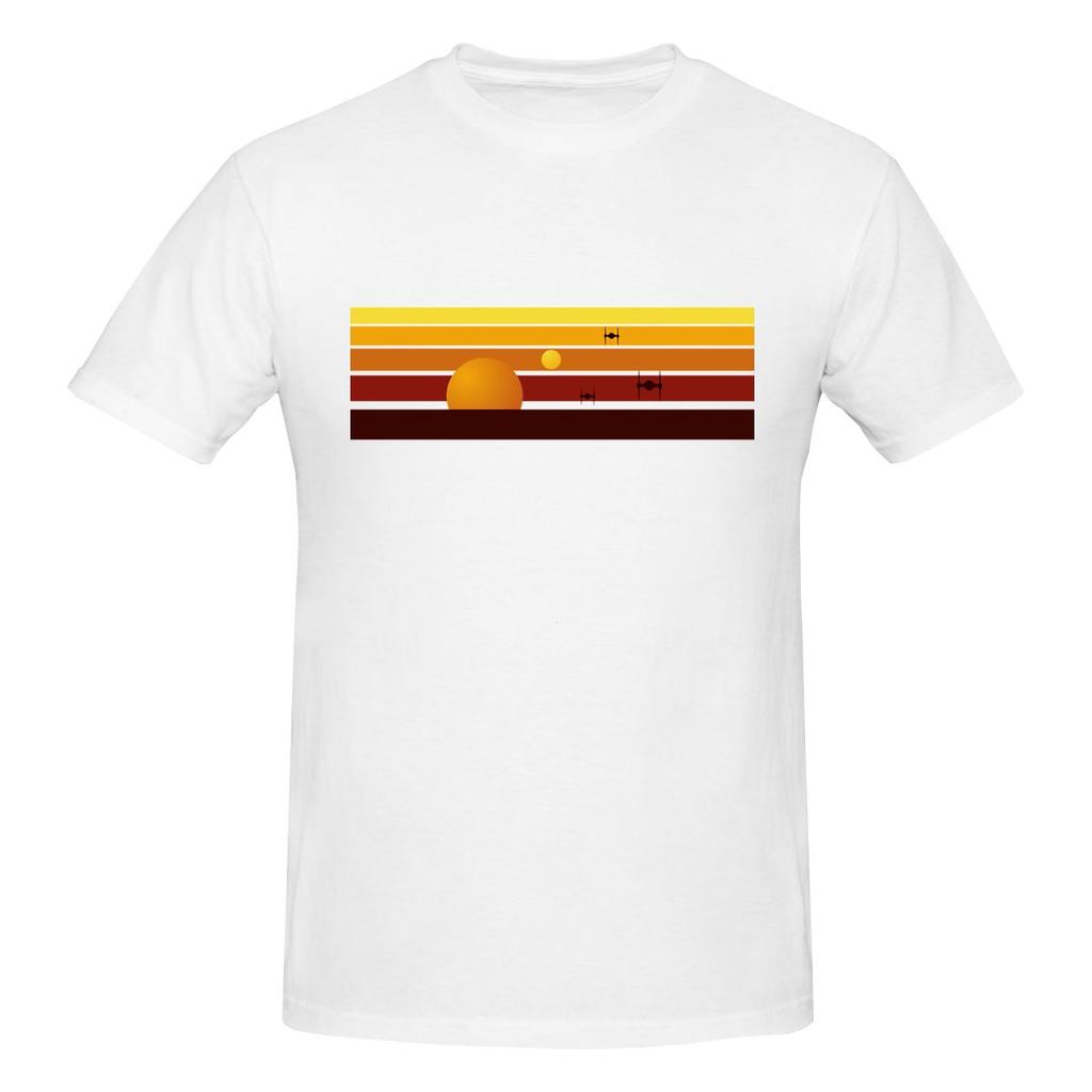 Tatooine Sun Crew Neck Tshirt Highend Minimalism Versatile Outerwear Cotton Tee