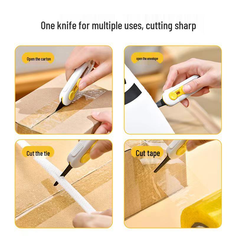 Tragbares magnetisches Cuttermesser - Schnittfest, automatische Rückstellung, verdickter Kunststoff für sicheres Auspacken