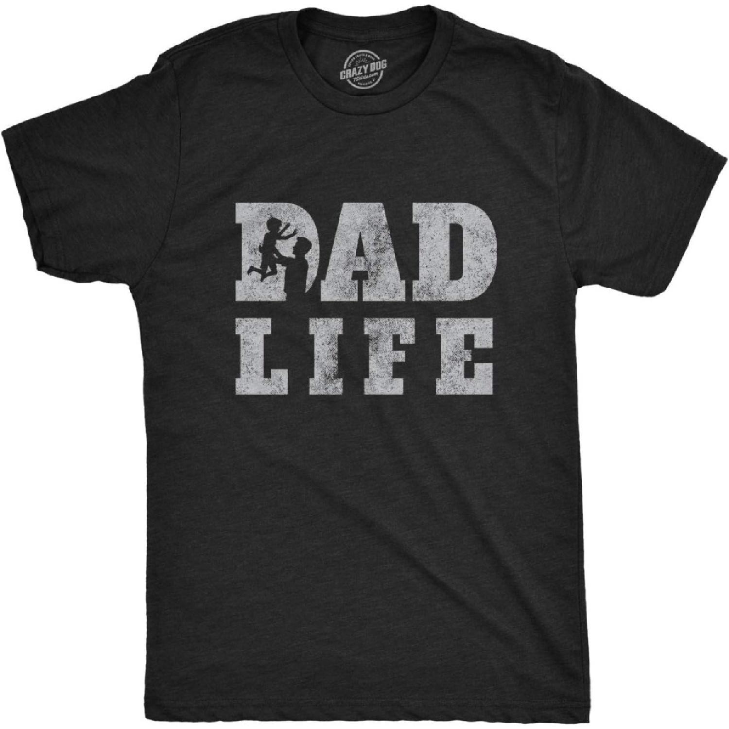 Mens Dad Life T Shirt Funny Proud Fathers Day Papa Parent Novelty Graphic Tee S