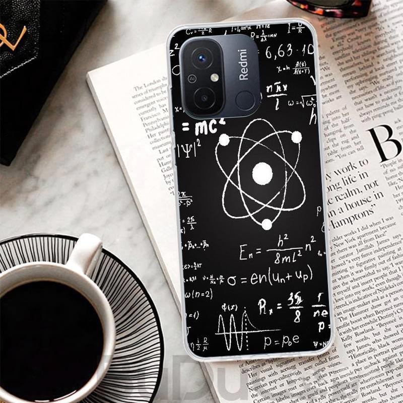 Physics Chemical Mathematics Cover For Xiaomi Redmi 13 13C 14C 12 12C 10 10C 9 9C 9T 9A Phone Case 10A 8A 8 7A 7 6A 6 K80 K70 K6