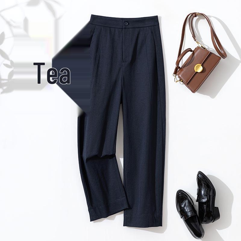 

Женские брюки галифе свободного кроя с завышенной талией, корректирующие фигуру, весна 2025 - морковный стиль длиной до щиколотки S синий