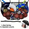 Netztasche mit großer Kapazität Langlebig Kinderballtasche Verstellbar zum Aufhängen Aufbewahrungstasche für Schwimmbad Faltbares Outdoor-Strandzubehör