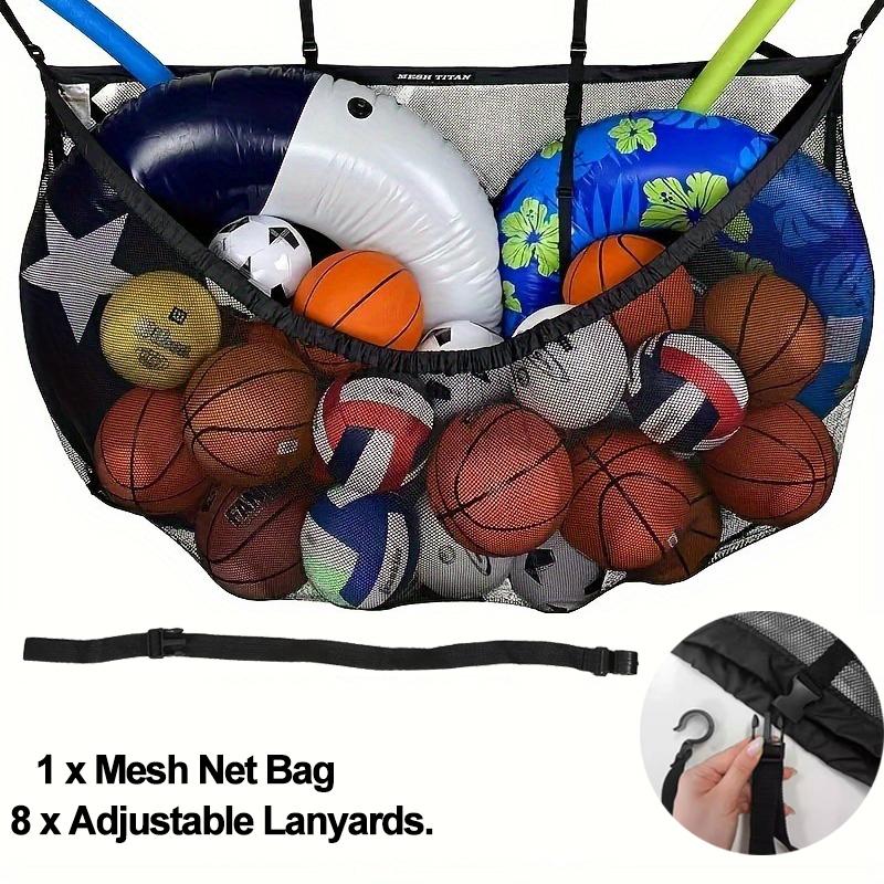 Netztasche mit großer Kapazität Langlebig Kinderballtasche Verstellbar zum Aufhängen Aufbewahrungstasche für Schwimmbad Faltbares Outdoor-Strandzubehör
