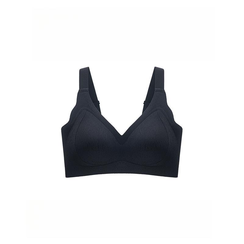 

Untouched Lingerie Women s Thin Sports Bra with Soft Support Anti Sagging Bra No Steel Ring Plus Size Bra M чорний