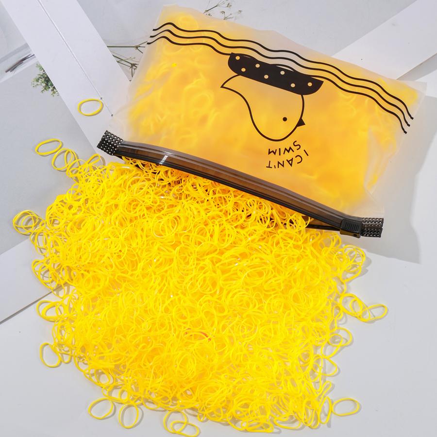 500/1000/2000Pcs Girls Colourful Disposable Rubber Band Hair Ties Headband Children Ponytail Holder Bands Kids Hair Accessories