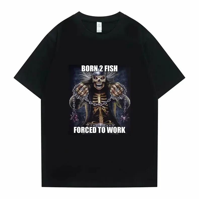 Y2K Harajuku Extra Large Men's Cute and Fun Pattern Printed T-shirt Paired with Round Neck Fashion Clothing Short Sleeved Top