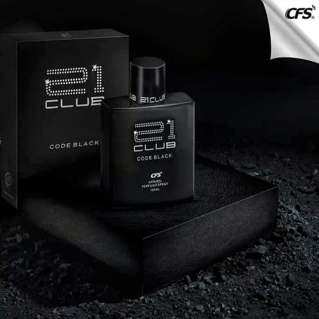 CFS 21 Club Code Black Eau De Parfum Long Lasting Unisex EDP 100ml