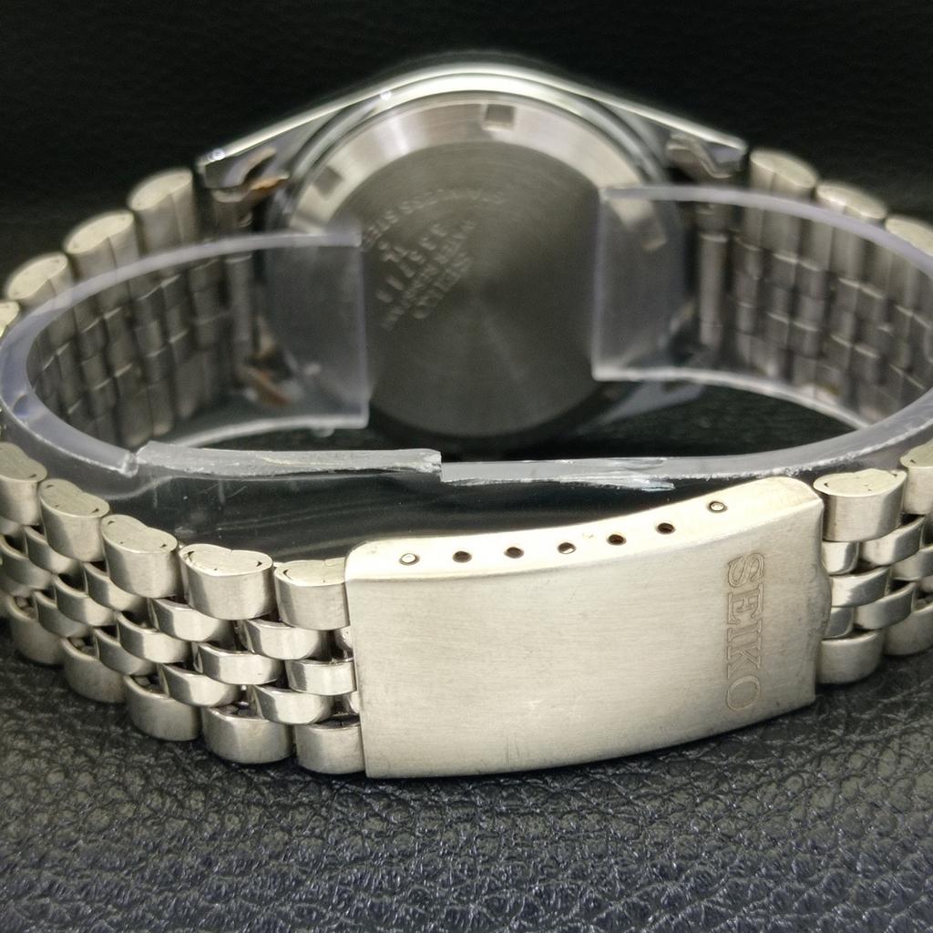 REFURBISHED SEIKO 5 AUTOMATIC MENS WATCH JAPAN MADE WHITE DIAL CUSTOM A440032-2 QV90-a440032