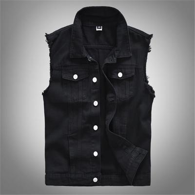 Men's New Fashion Denim Vest Casual Cowboy Jacket In Shoulder Blouse