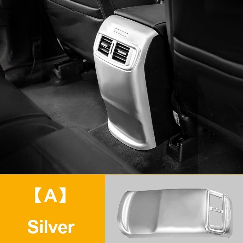 For Honda CRV 2017 2018 2022 ABS Carbon Car Interior Rear Armrest Air Outlet Trim Panel Cover Case Accessories