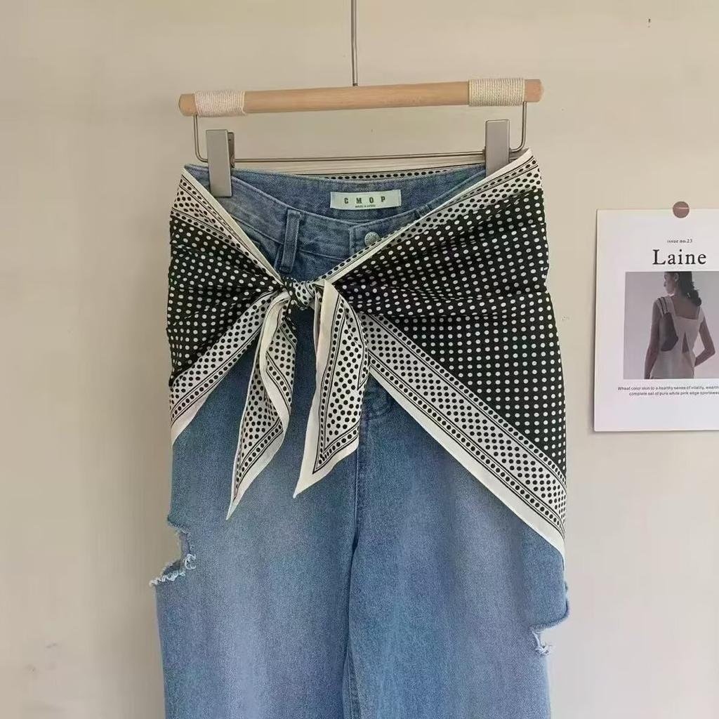 Summer 1116 New Twill Cool Triangle Scarf Women's Fashion Versatile Neck Protection Scarf Thin Sunscreen Outer Scarf