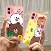 Cartoon Cute C-Cony B-Brown Phone Case For IPhone 11 12 13 14 15 16 Pro Plus X XS MAX Matte Bumper Shockproof Cover